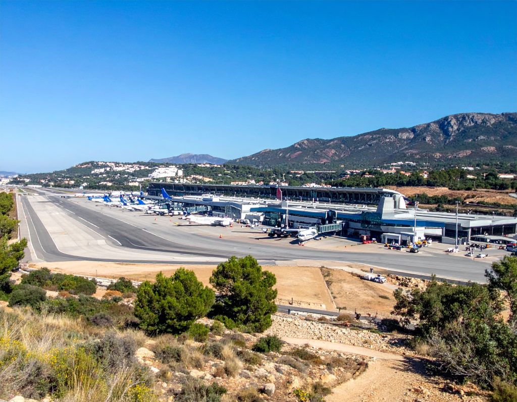 en flygplats i Spanien